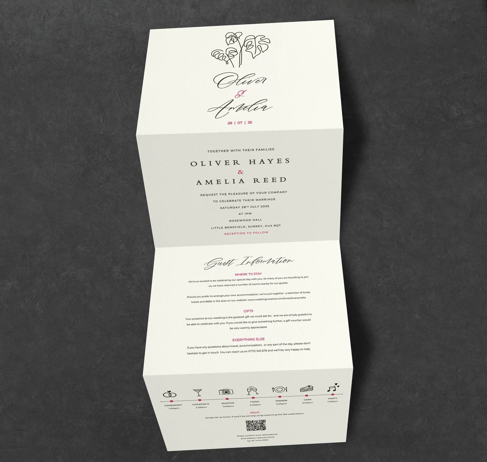 Beach wedding stationery collection