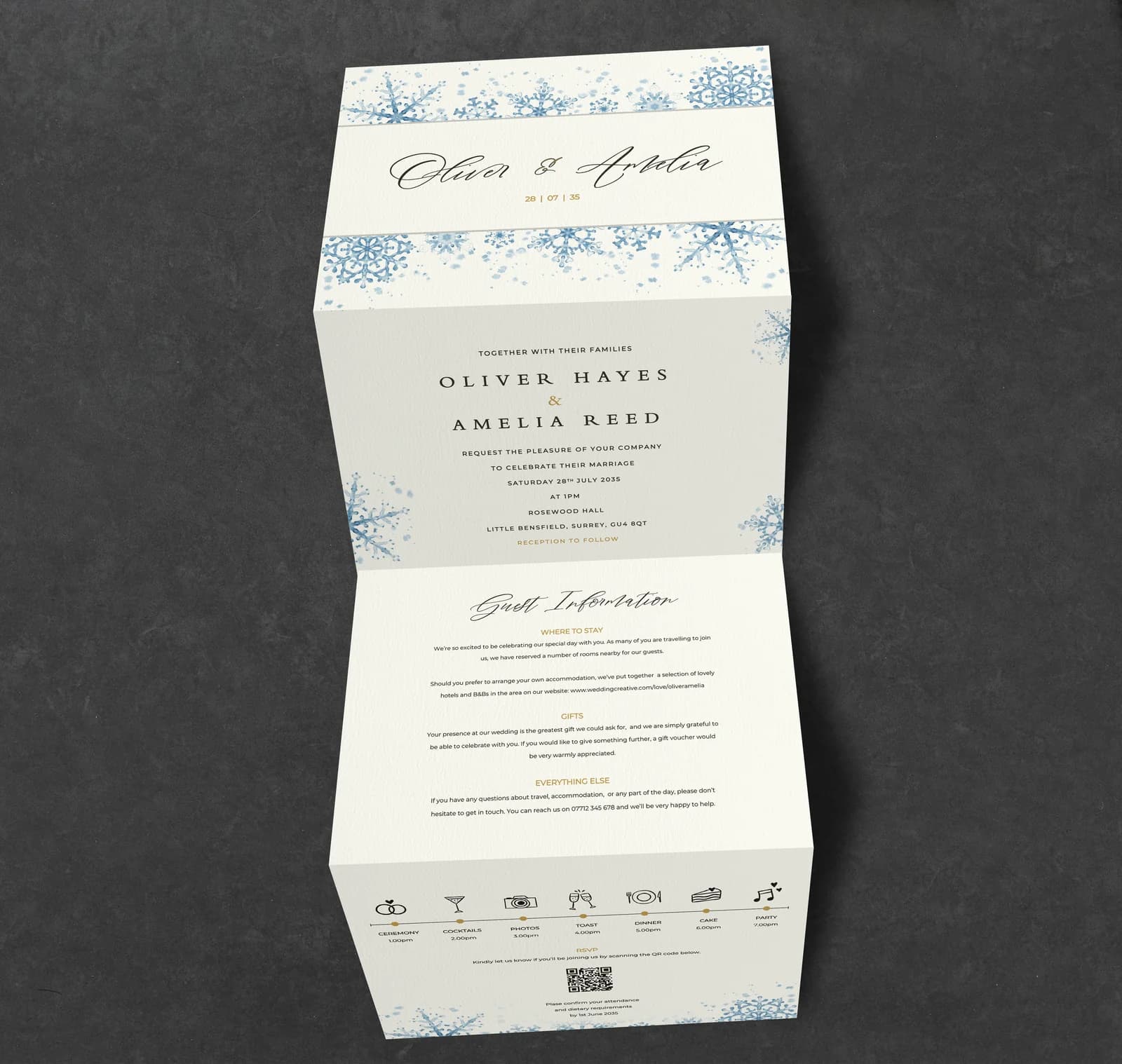 Winter wedding stationery collection