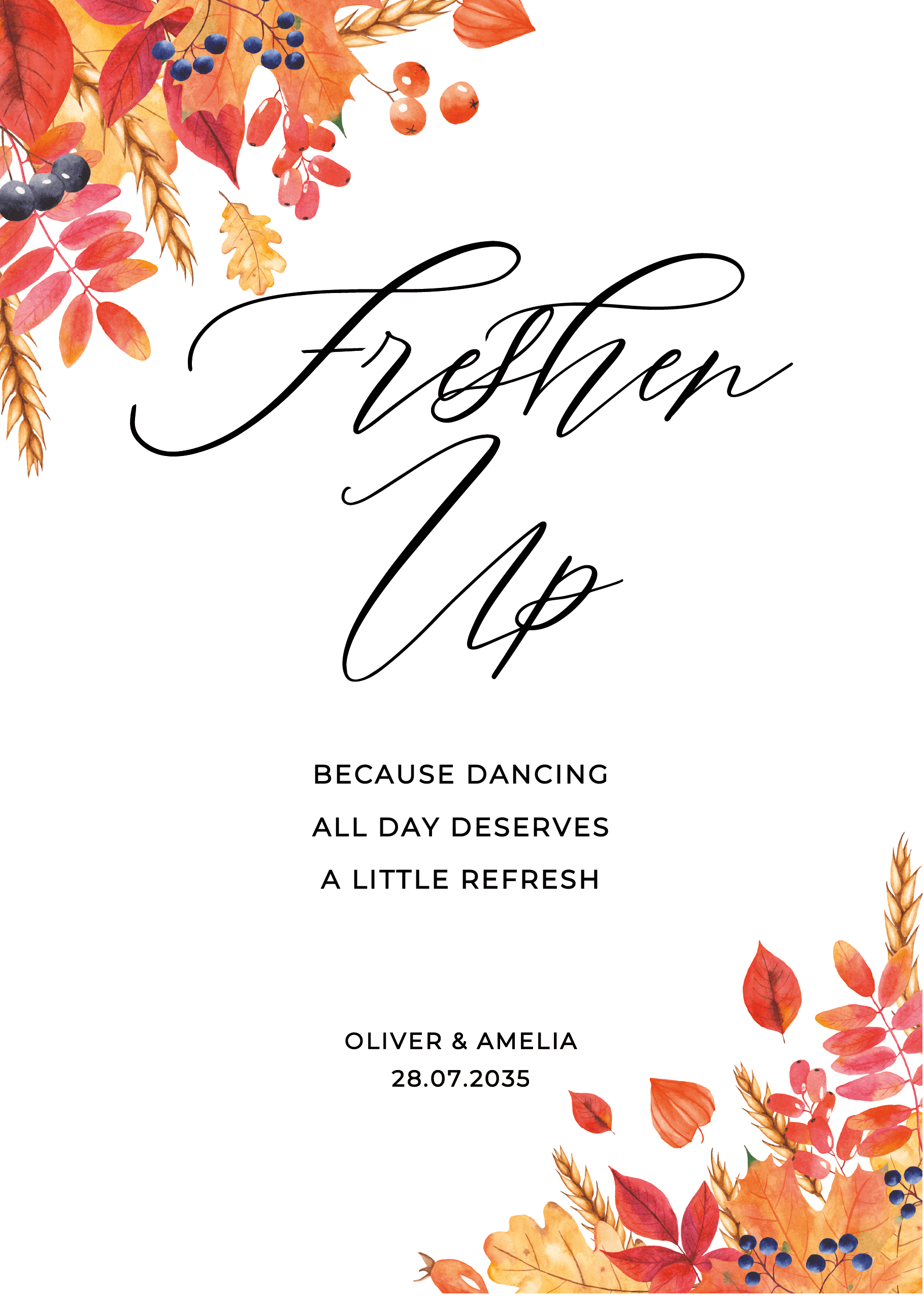 Autumn Wedding Day Signs — main image