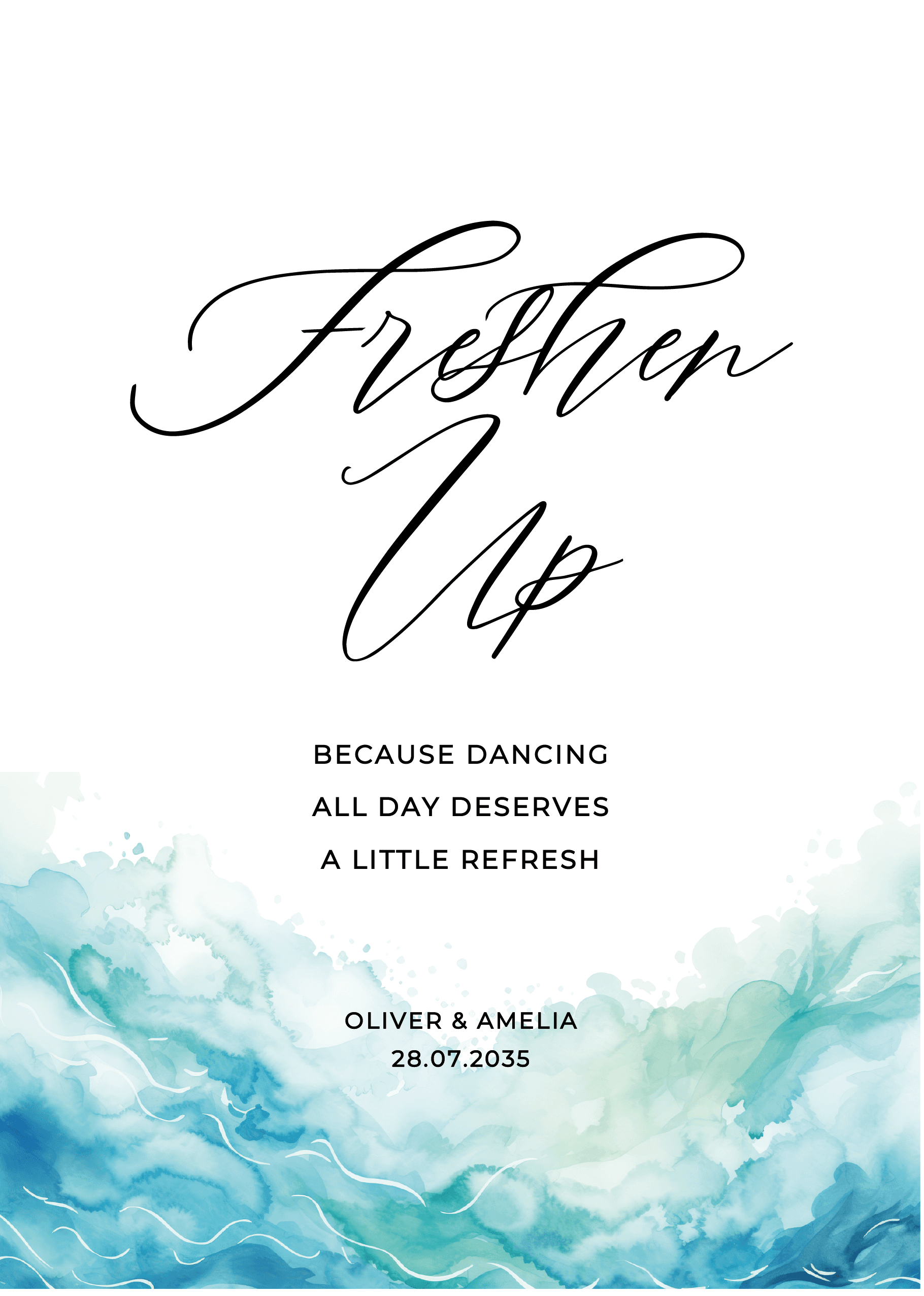Blue Ocean Wedding Day Signs — main image