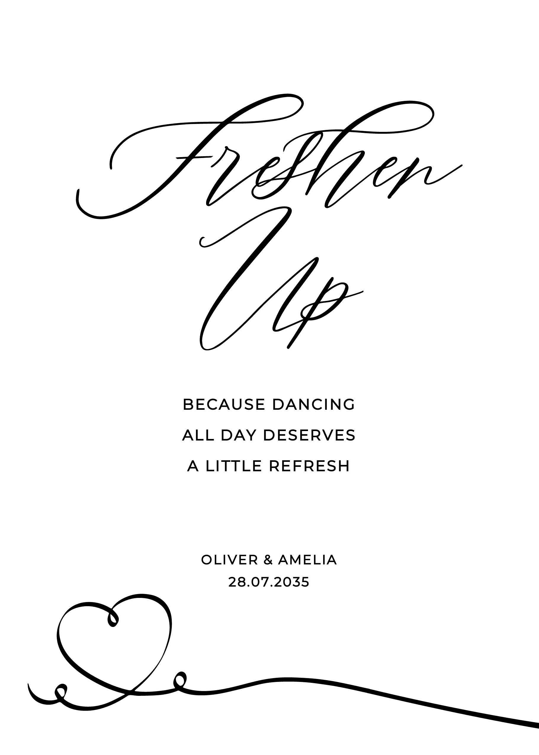 Calligraphy Wedding Day Signs — main image