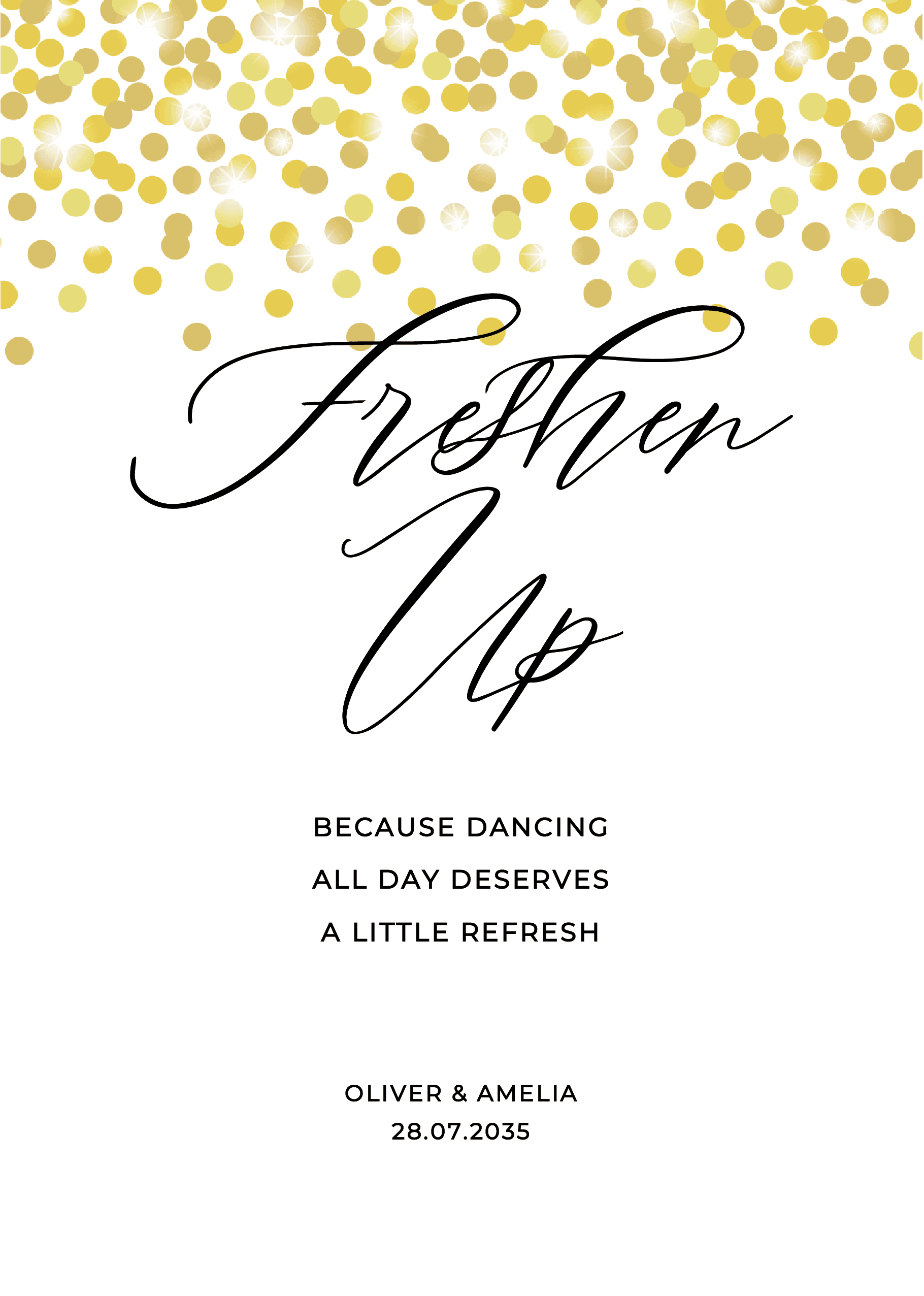 Confetti Wedding Day Signs — main image