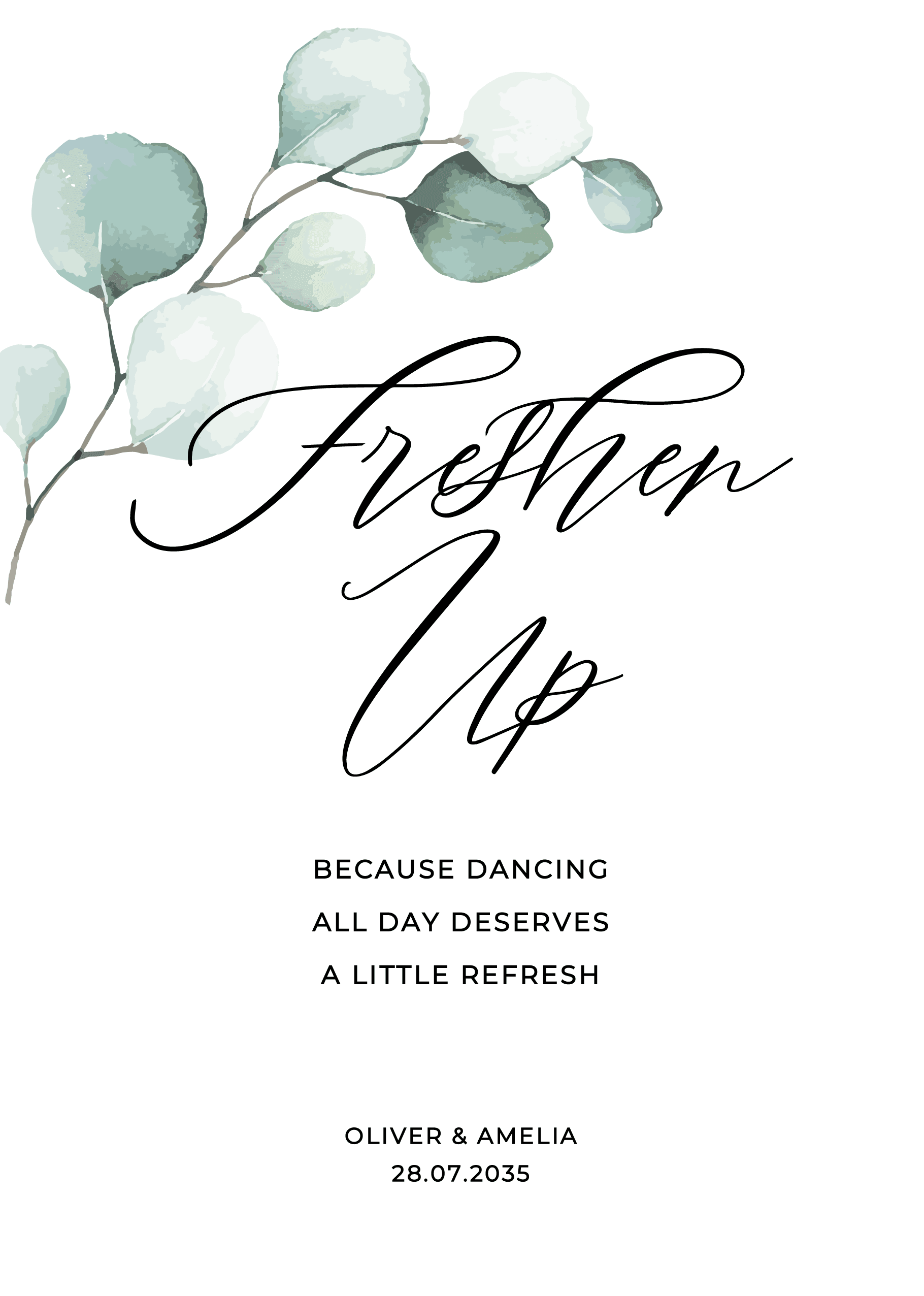 Eucalyptus Wedding Day Signs — main image