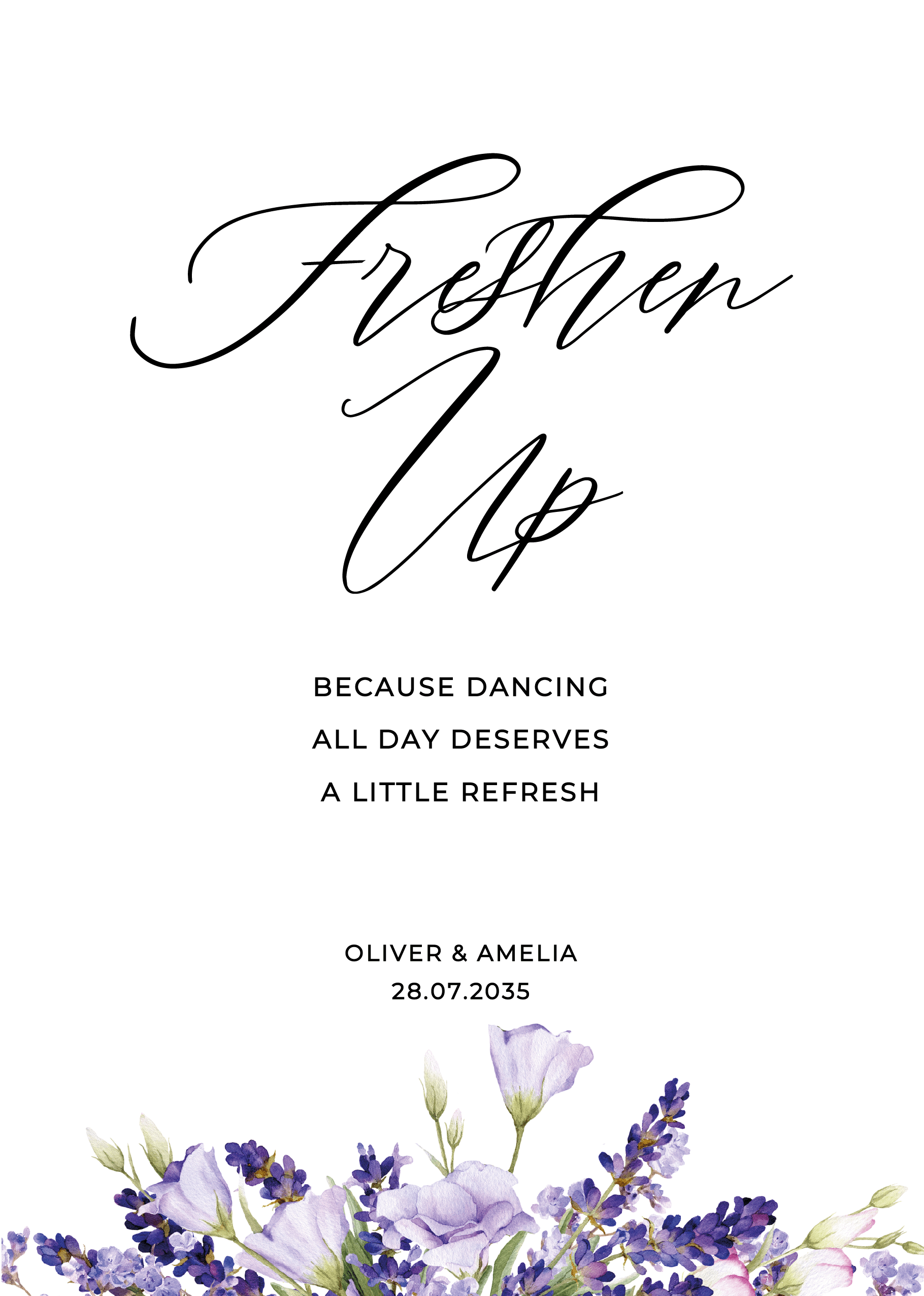 Lavender Wedding Day Signs — main image