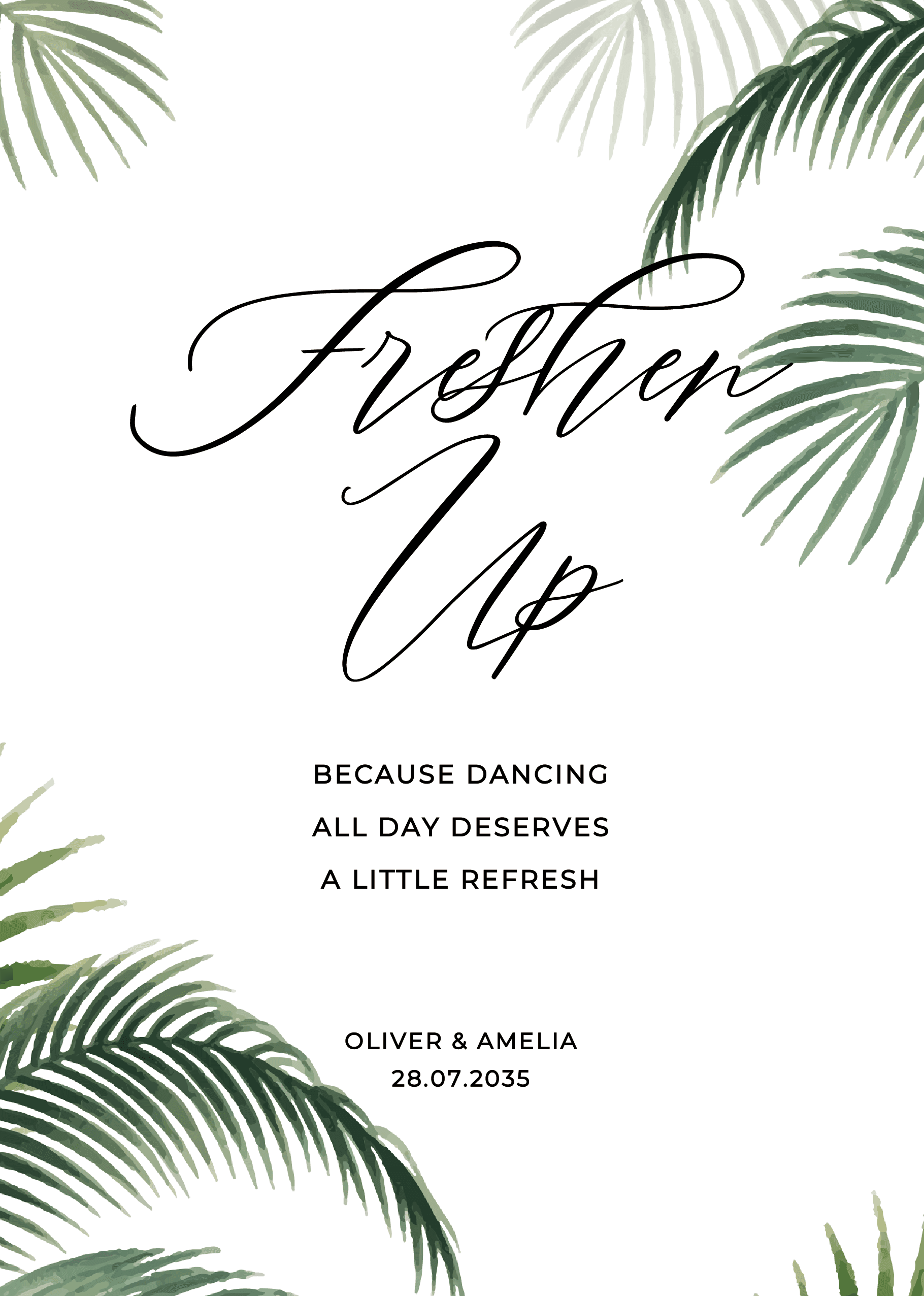 Palm Wedding Day Signs — main image