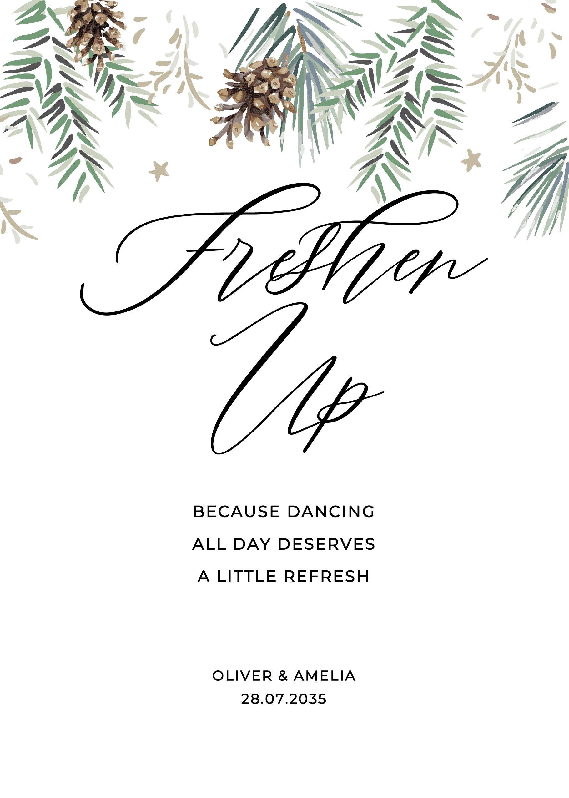Tis The Season Wedding Day Signs — on the day wedding stationery