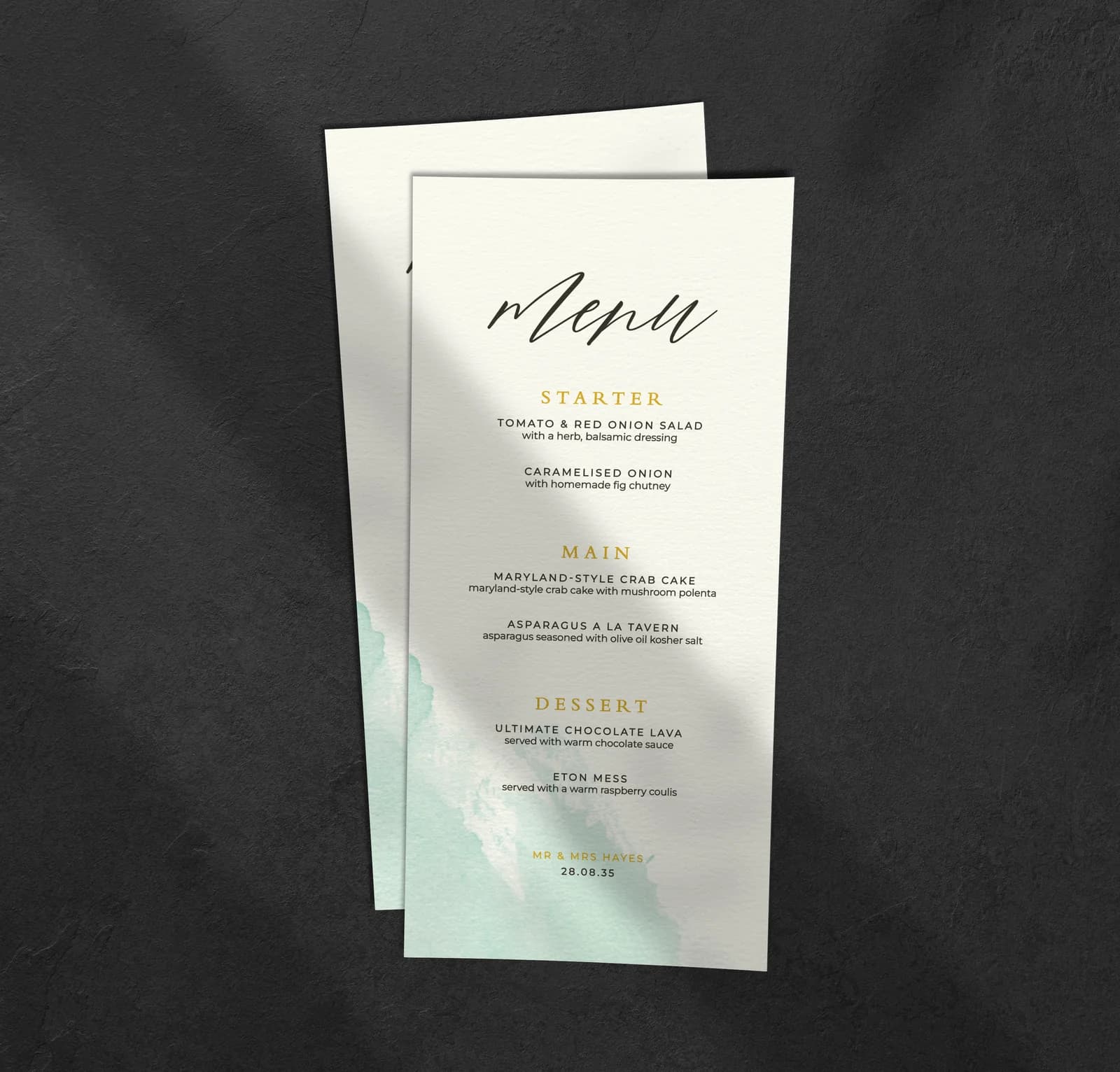 Teal Watercolour wedding stationery collection