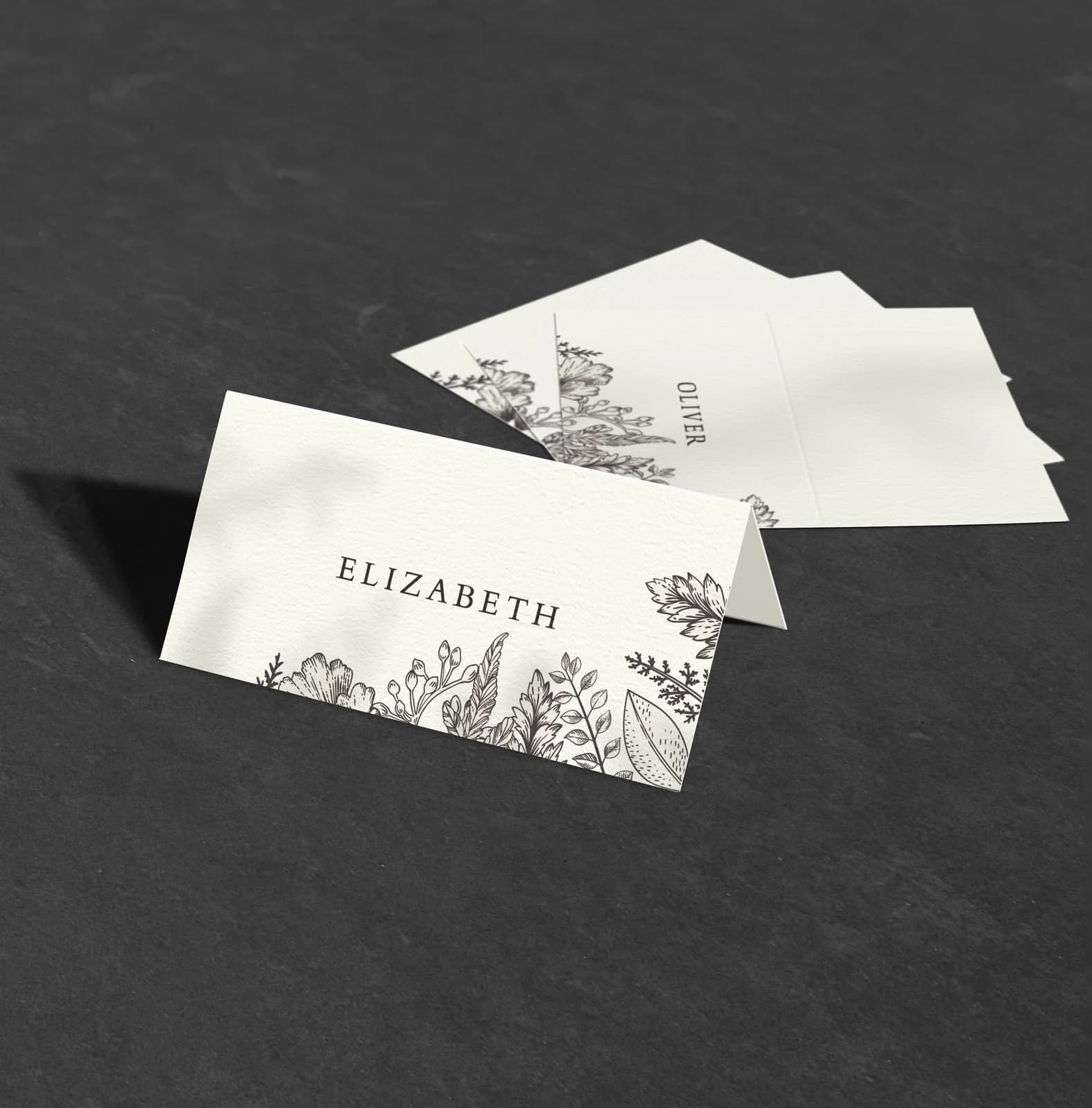 Outline Place Card — design preview