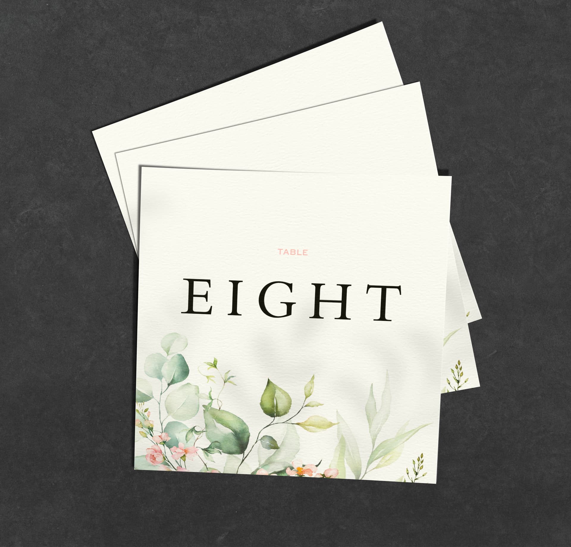 Bouquet Table Name Card — on the day wedding stationery