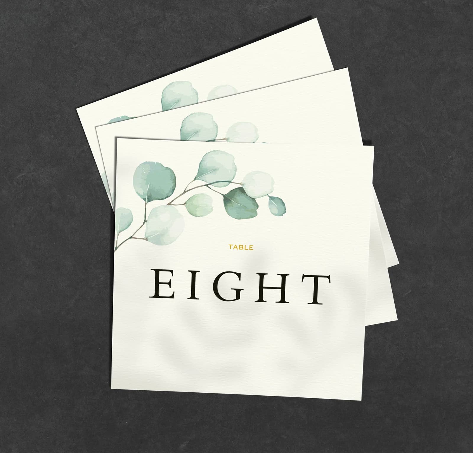 Eucalyptus Table Name Card — on the day wedding stationery