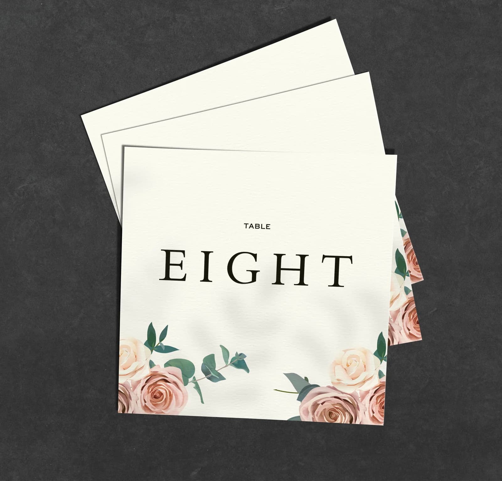 Horseshoe Table Name Card — on the day wedding stationery