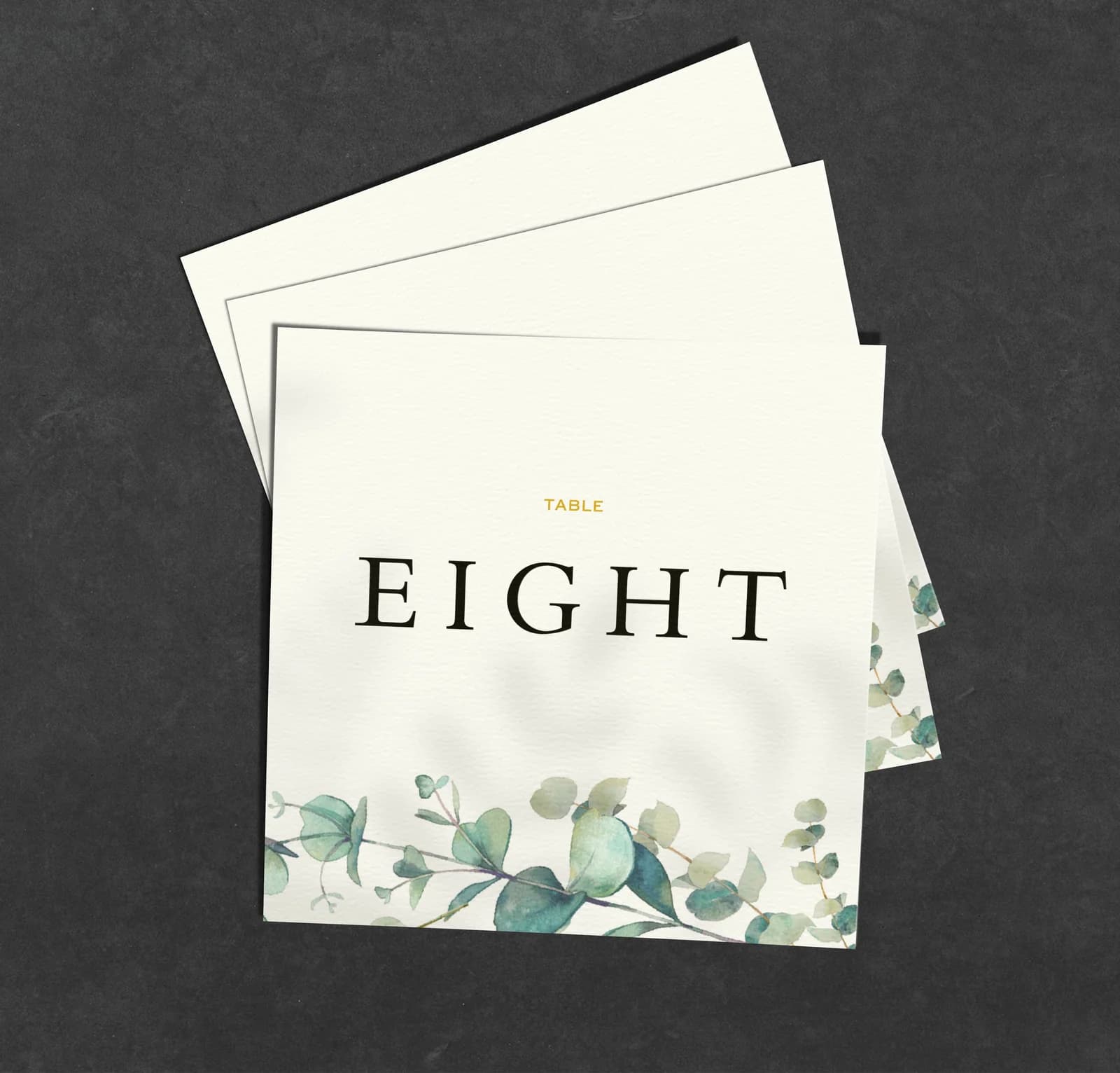 Olive Table Name Card — on the day wedding stationery
