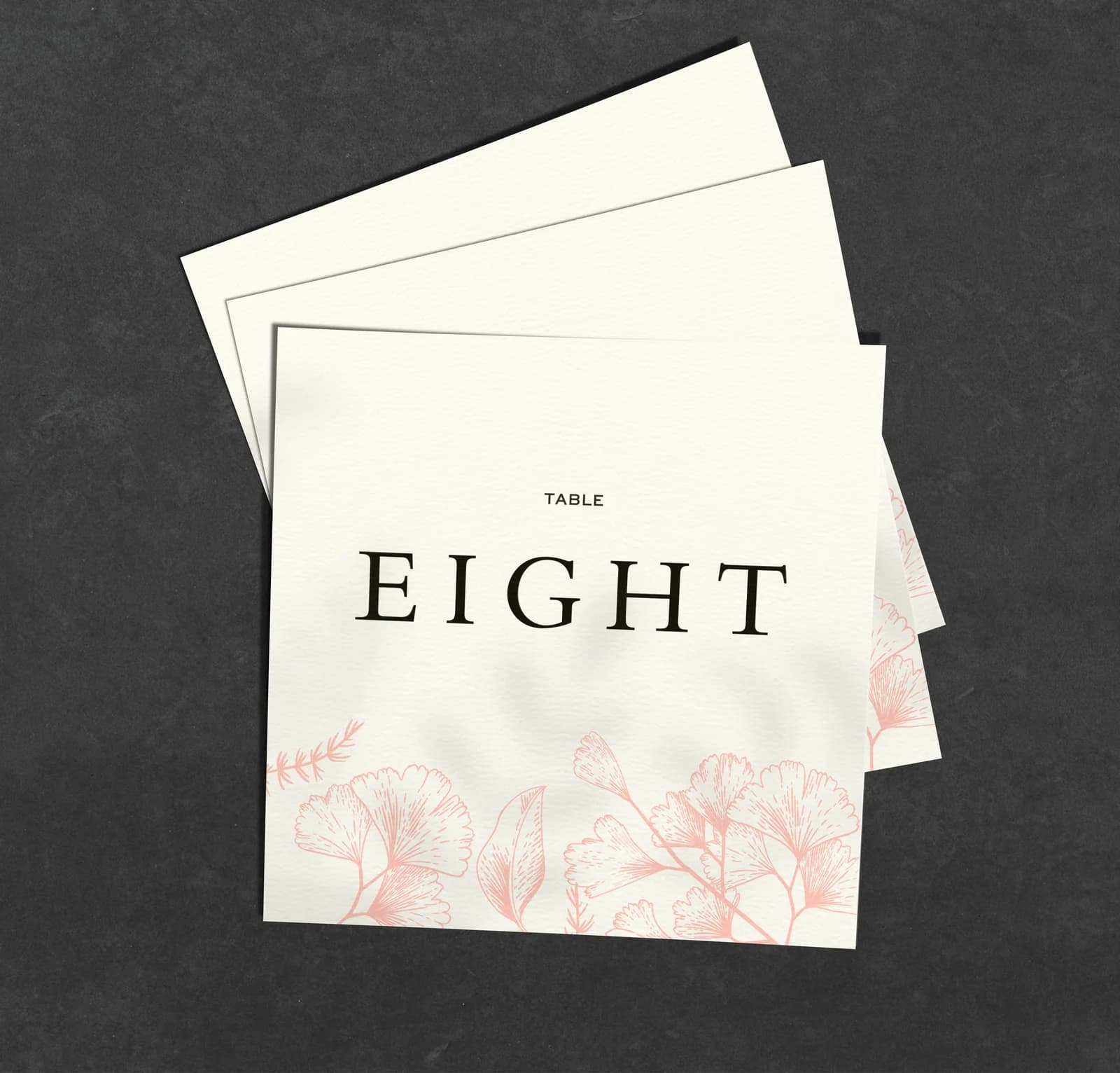Pink lace Table Name Card — on the day wedding stationery