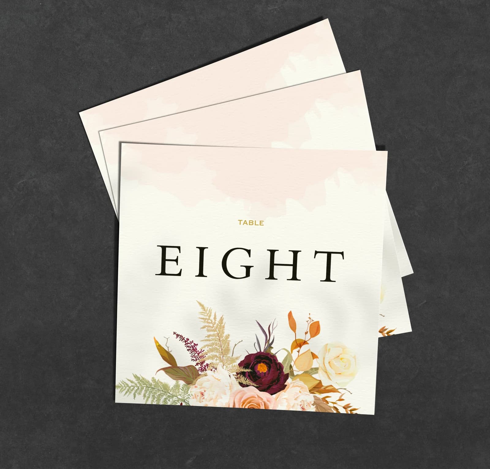 Potpourri Table Name Card — on the day wedding stationery