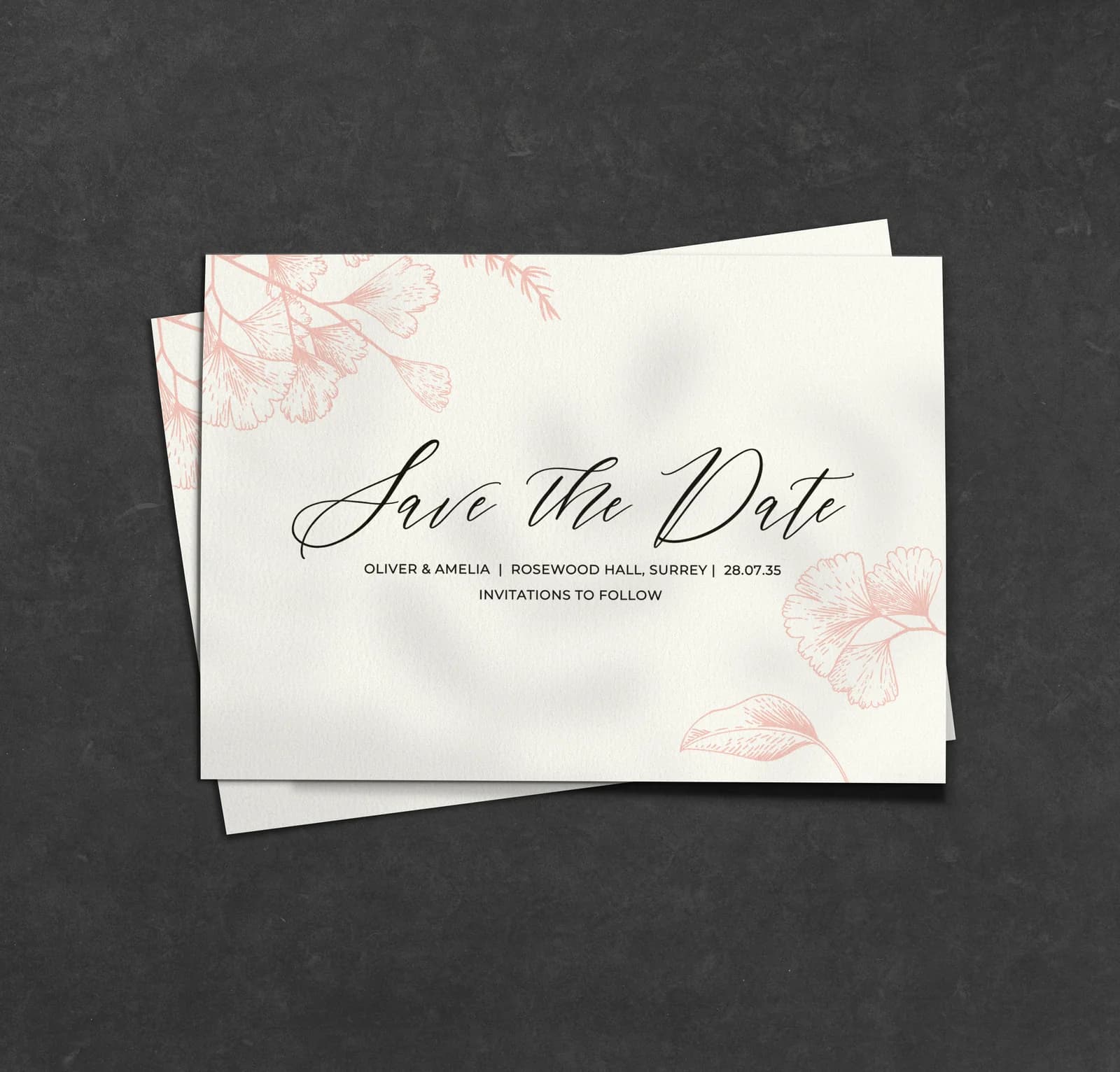 Delicate Save the Date — save the date wedding stationery