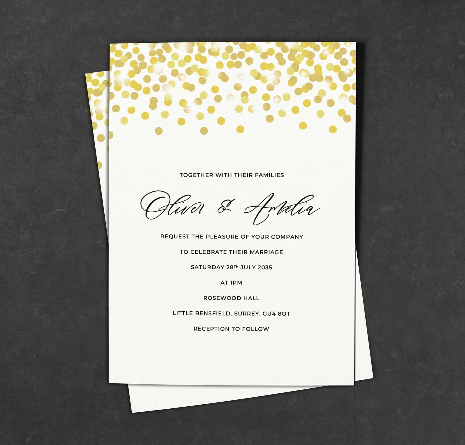 Confetti wedding stationery collection