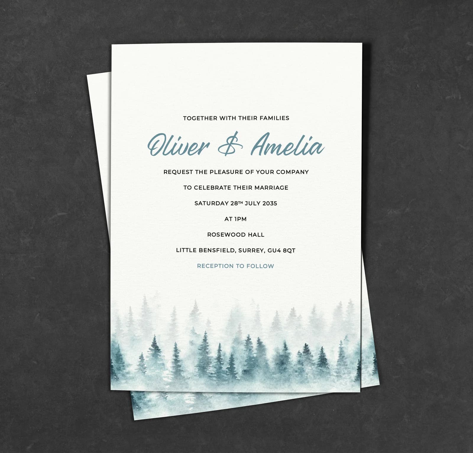 Wintry wedding stationery collection