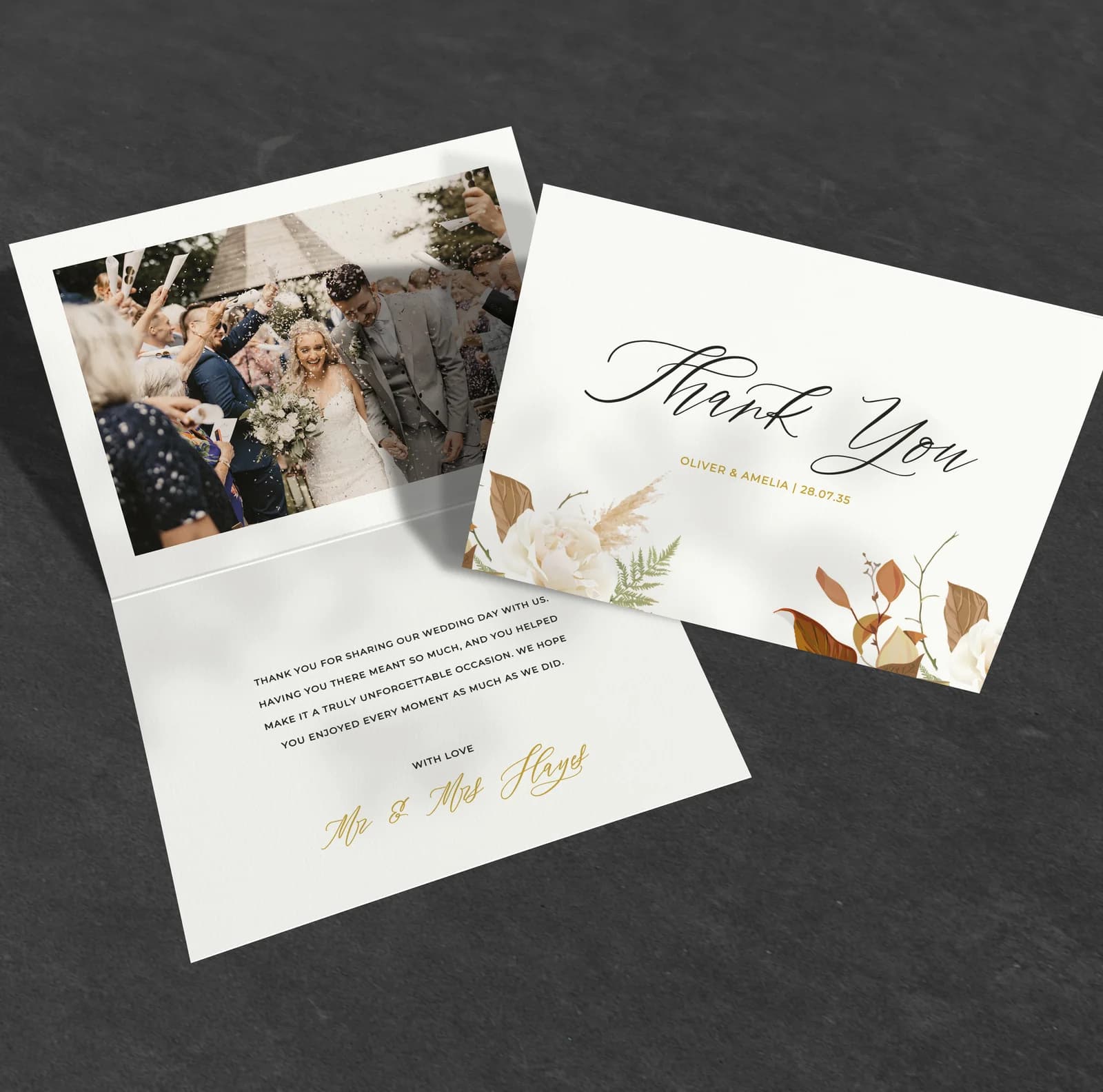 Potpourri Thank You Card — thank you wedding stationery